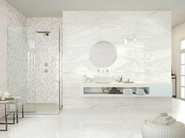 Marazzi Marbleplay White Lux M4LR płytki imitujące marmur 58x58 połysk