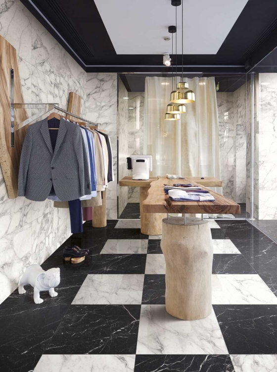 Marazzi Allmarble Black Elegant Lux M3CJ 60x60 płytka imitująca marmur