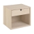 Mała wisząca szafka nocna z szufladą 37x32cm fornir dębowy bielony