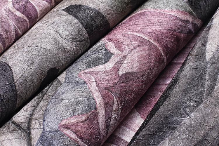 Romantyczne kwiaty na tle wachlarzy Tiffany tapeta na fizelinie 6 wariantów