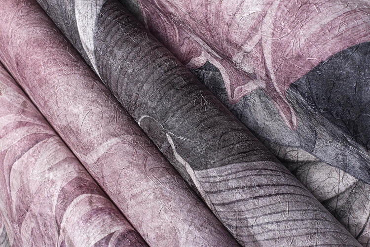 Romantyczne kwiaty na tle wachlarzy Tiffany tapeta na fizelinie 6 wariantów