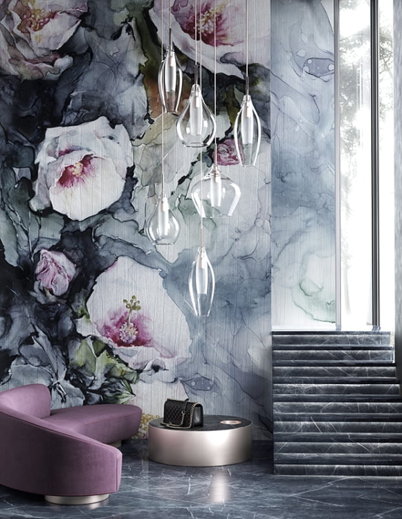 Kwiaty hibiskusa Mansera fototapeta ścienna na fizelinie Wonderwall