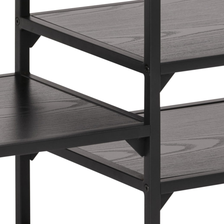 Scandi Loft Black nowoczesny regał TV asymetryczny