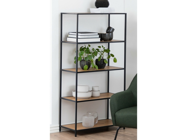 Scandi Loft Wild Oak regał w stylu skandynawskim 77x35 H:150cm dziki dąb