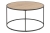 Scandi Loft Wild Oak minimalistyczny stolik kawowy Ø:80cm metalowa rama