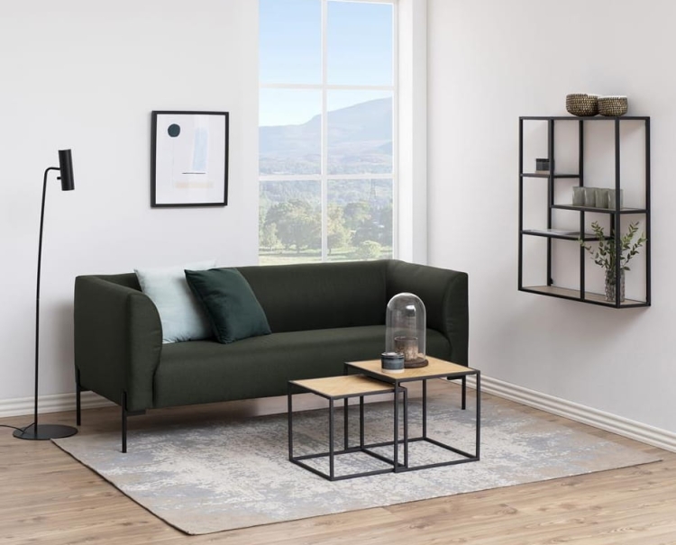 Scandi Loft Sonoma Oak regał asymetryczny wiszący kolor dąb sonoma