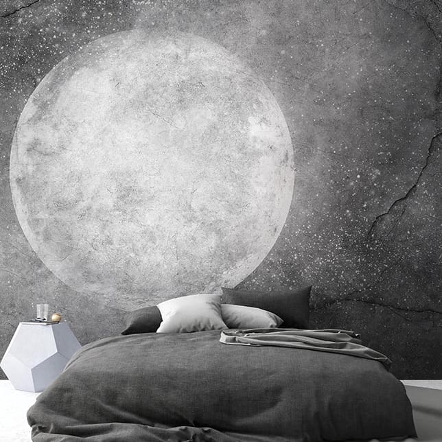 Fullmoon pełnia księżyca i gwiazdy tapeta na fizelinie 4 kolory