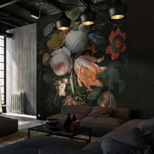 Boudoir Wall Art fototapeta fizelinowa w kwiaty glamour