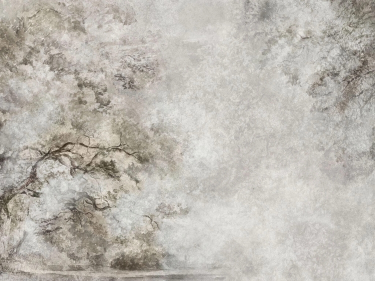 Beżowe pastelowe drzewa Wall Art Sanctuary Beige fototapeta na fizelinie na wymiar indywidualny