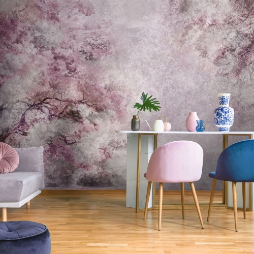 Różowe pastelowe drzewa Wall Art Sanctuary Pink fototapeta na fizelinie na wymiar indywidualny