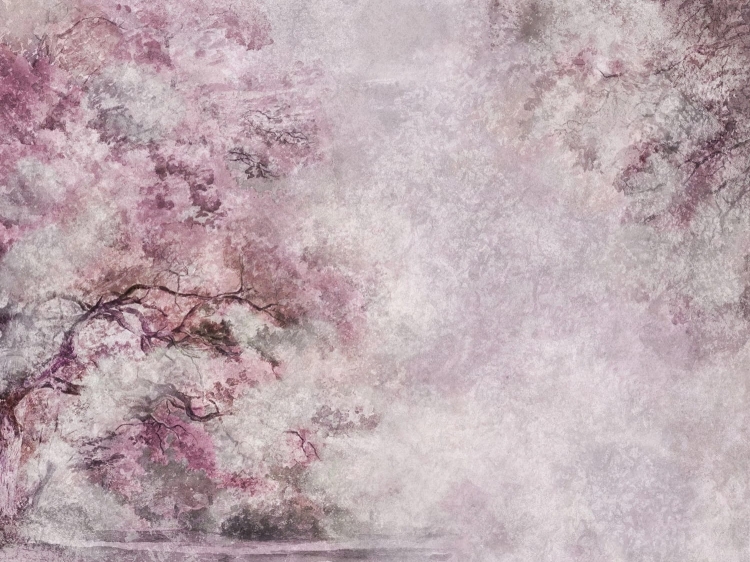 Różowe pastelowe drzewa Wall Art Sanctuary Pink fototapeta na fizelinie na wymiar indywidualny