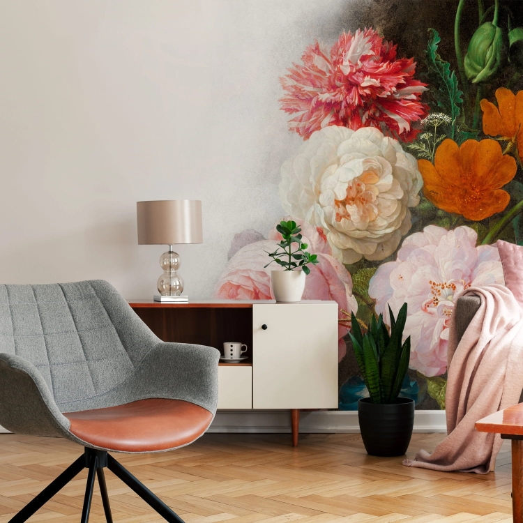 Requiem White Wall Art fototapeta na wymiar indywidualny w kwiaty glamour