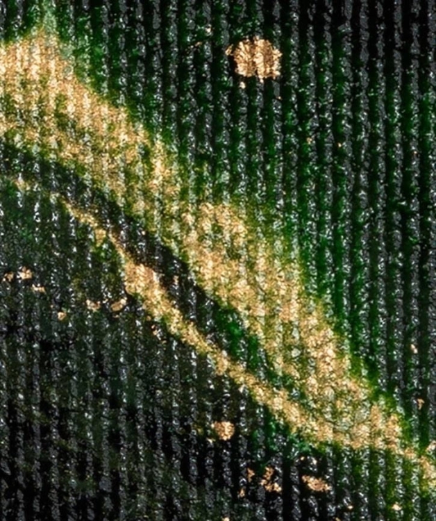 Emerald Tsuru żurawie w locie Wall Art fototapeta na wymiar indywidualny - akcent zielony