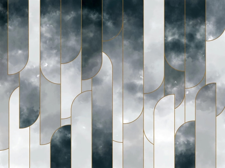 Ombre Crossing Wall Art geometryczna fototapeta na wymiar indywidualny - chmury