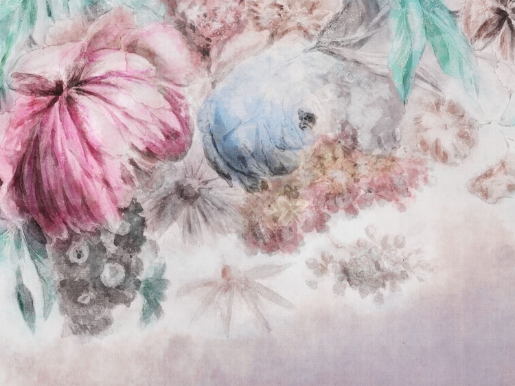 Harmony delikatne kwiaty w pasteli fototapeta na fizelinie - wymiar indywidualny