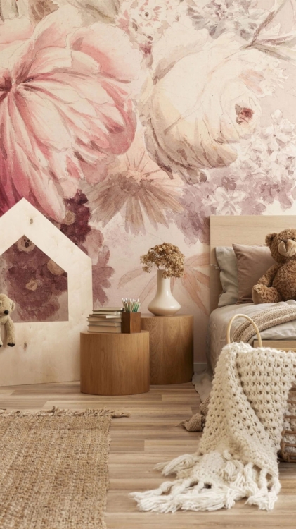 Harmony Earth delikatne kwiaty w pasteli fototapeta na fizelinie - wymiar indywidualny