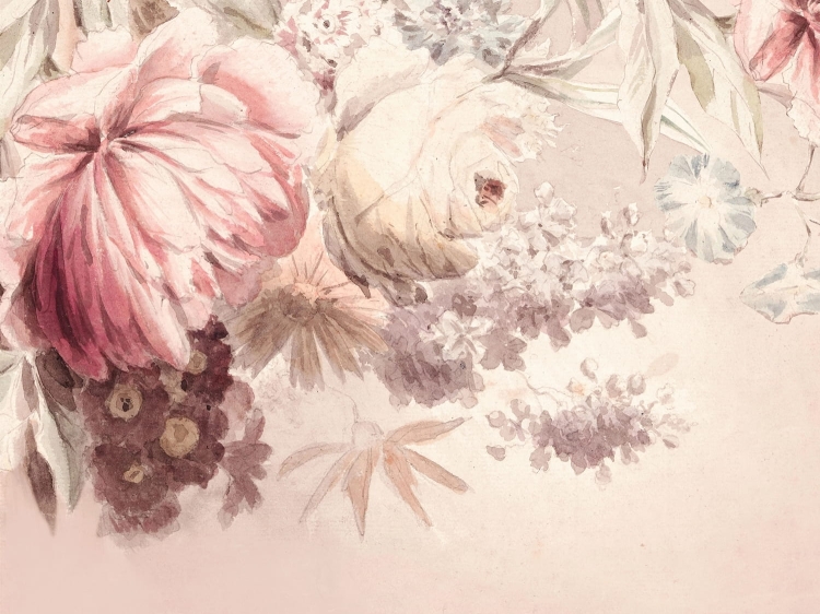 Harmony Earth delikatne kwiaty w pasteli fototapeta na fizelinie - wymiar indywidualny