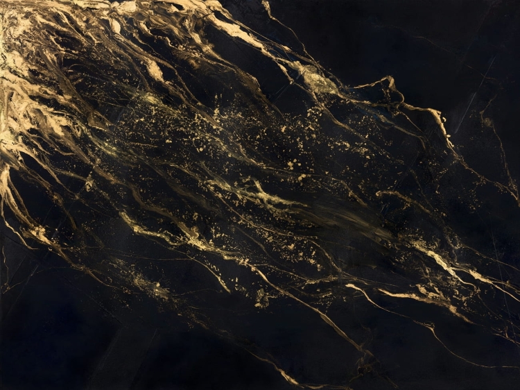 Glory czerń i złoto Wall Art oryginalna fototapeta na fizelinie jak obraz - wymiar indywidualny