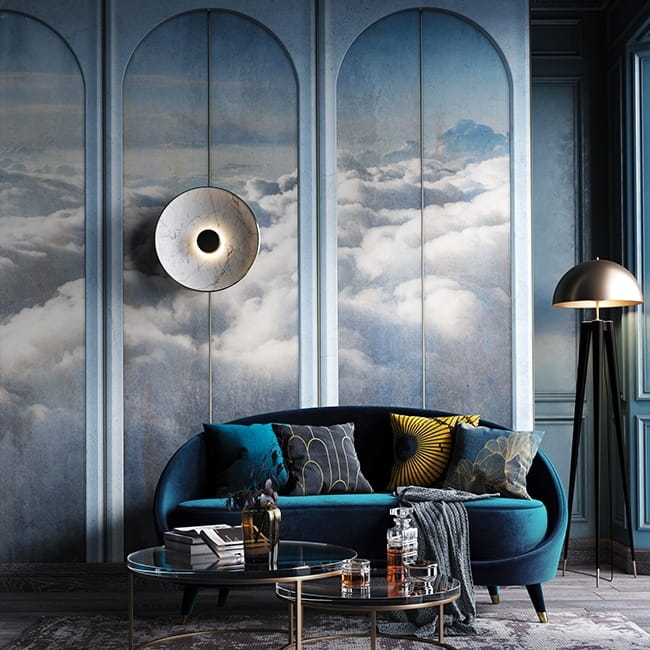 Infinity niebo z białymi chmurami Wonderwall fototapeta na fizelinie na wymiar 3 wersje kolorystyczne