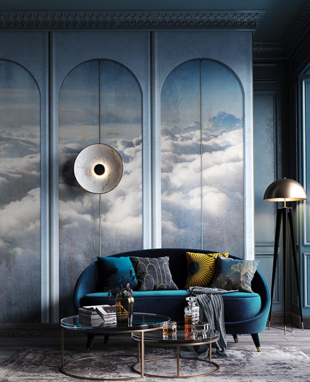 Infinity niebo z białymi chmurami Wonderwall fototapeta na fizelinie na wymiar 3 wersje kolorystyczne