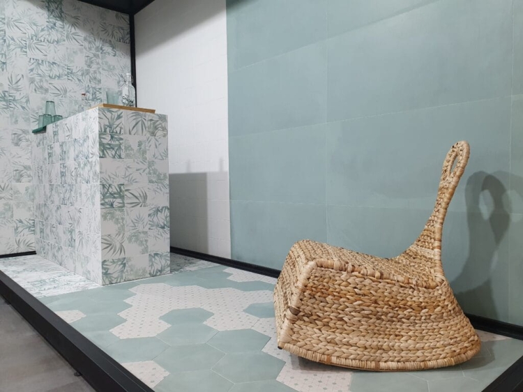 Dune Berlin Bambu 188075 kafelki ścienne z motywem bambusowych liści