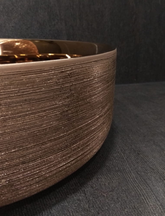 Dekoracyjna umywalka nablatowa Dune Lavabo Heller Rose Gold 188010 różowe złoto