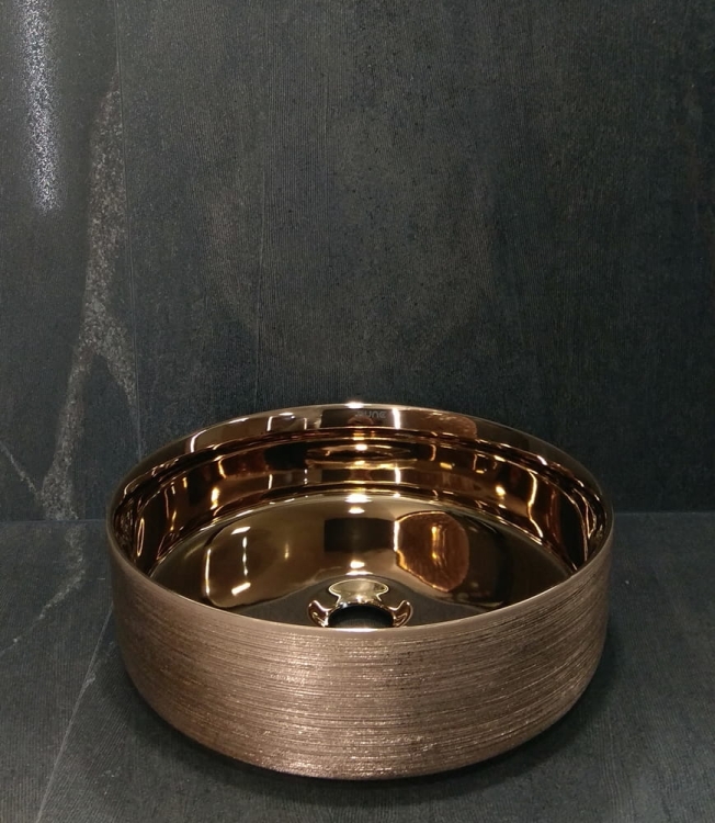 Dekoracyjna umywalka nablatowa Dune Lavabo Heller Rose Gold 188010 różowe złoto