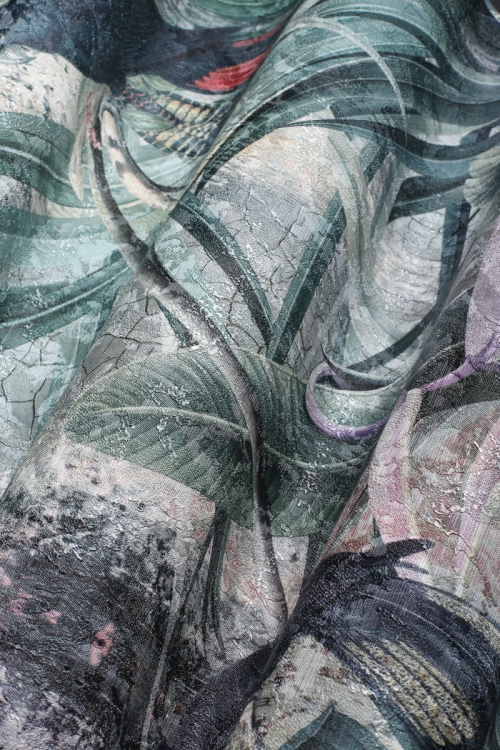 Tropikalne liście tapeta ścienna na fizelinie dżungla wysoka jakość 3 kolory