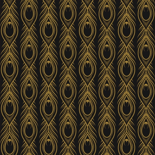 Aparici Art-Deco Black Daiquiri Natural 29,75x29,75cm uniwersalne kafelki dekoracyjne pawie pióra