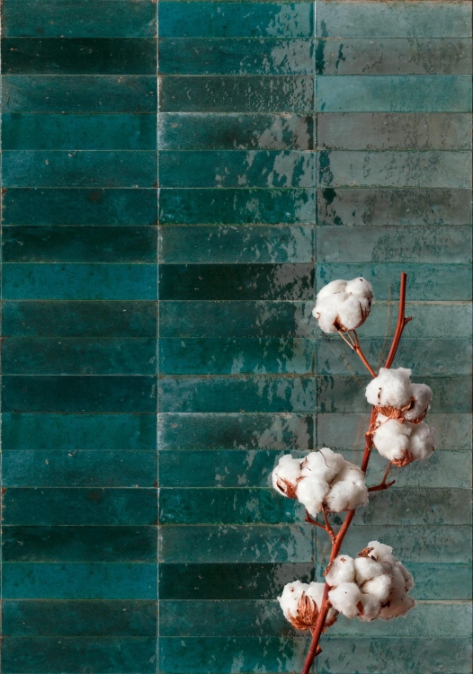 Marazzi Lume Blue Lux M6RR płytka cegiełka połysk 6x24cm
