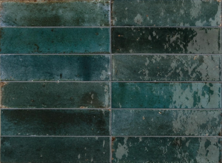 Marazzi Lume Blue Lux M6RR płytka cegiełka połysk 6x24cm