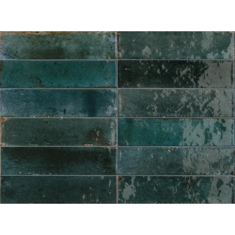 Marazzi Lume Blue Lux M6RR płytka cegiełka połysk 6x24cm