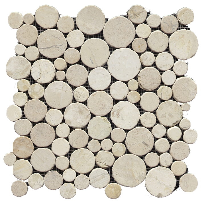 L'Antic Colonial Paradise Round Stone Blanco marmurowa mozaika