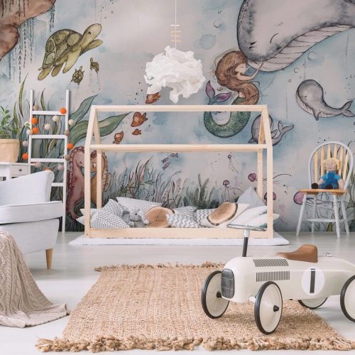 Mała syrenka fototapeta ścienna do pokoju dziecięcego na wymiar