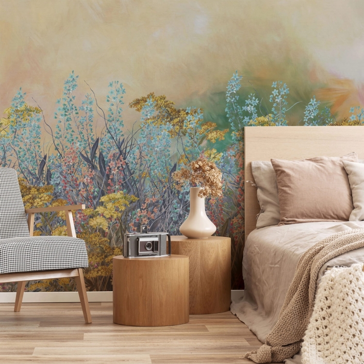 Kwietna łąka Wall Art Gaja - kolorowa fototapeta na wymiar indywidualny