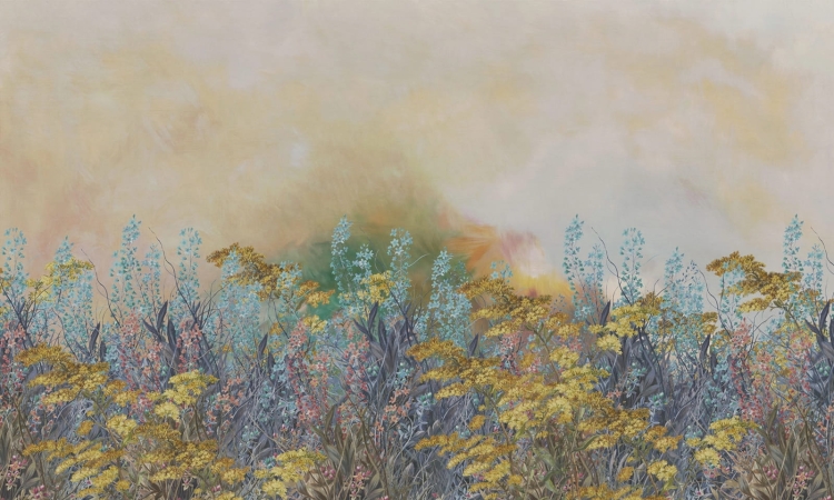 Kwietna łąka Wall Art Gaja - kolorowa fototapeta na wymiar indywidualny