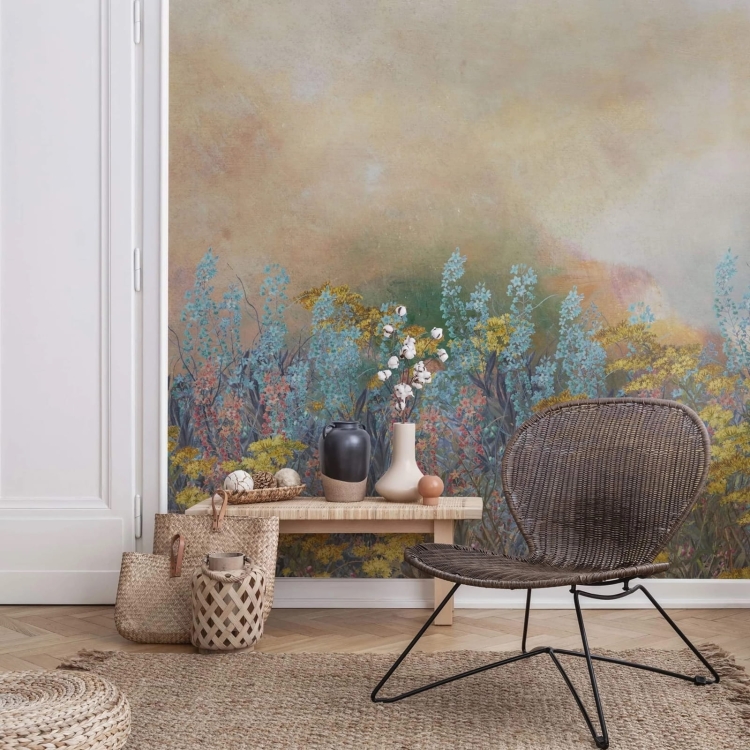 Kwietna łąka Wall Art Gaja - kolorowa fototapeta na wymiar indywidualny