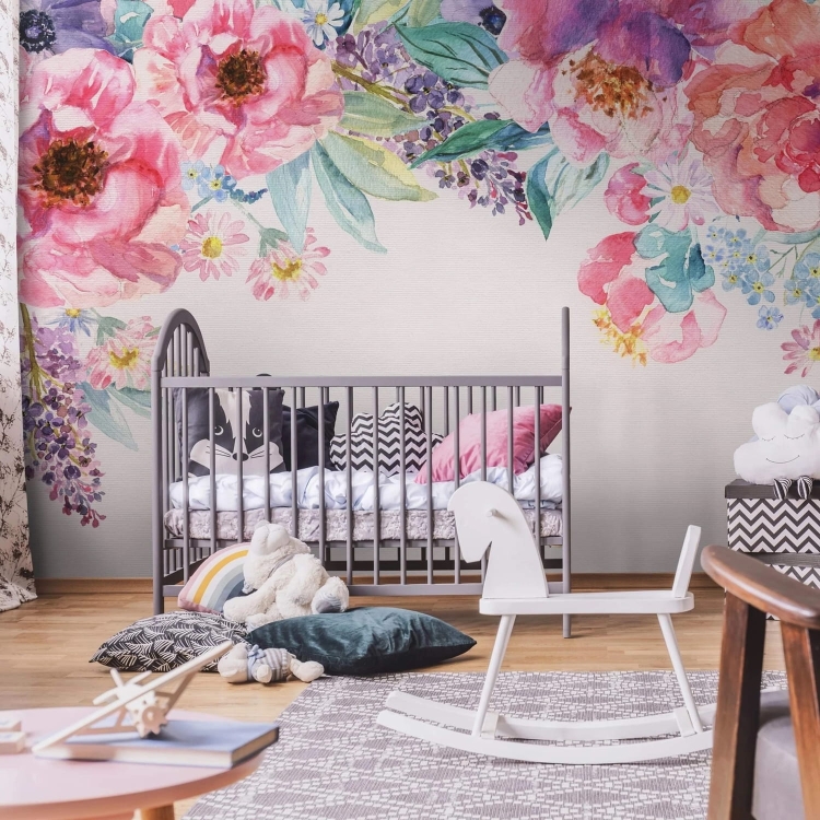 Spring Time kolorowa kwiatowa fototapeta winyl na flizelinie - wymiar indywidualny