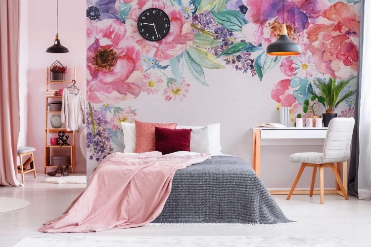 Spring Time kolorowa kwiatowa fototapeta winyl na flizelinie - wymiar indywidualny