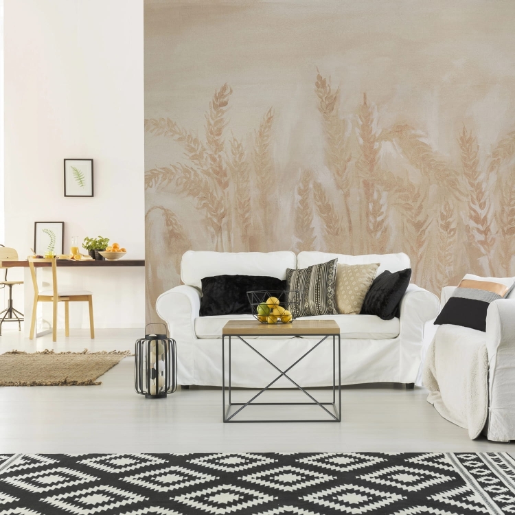 Pole kłosy zbóż sielankowa fototapeta boho winyl na flizelinie - wymiar indywidualny