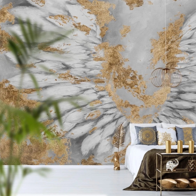 Hermes Wall Art fototapeta na wymiar skrzydła na szarym tle