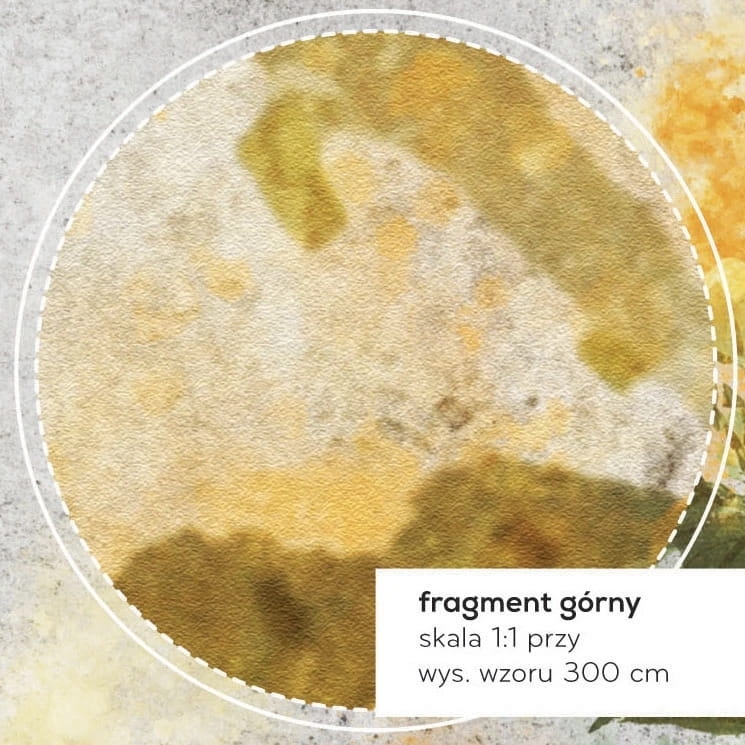 Złote kwiaty słoneczna fototapeta - wymiar indywidualny Wall Art Bright