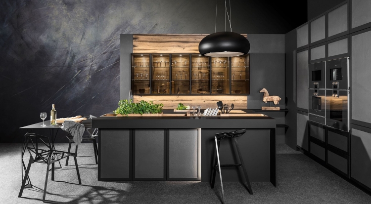 Ciemnoszara abstrakcyjna fototapeta na wymiar indywidualny - jak obraz olejny na płótnie