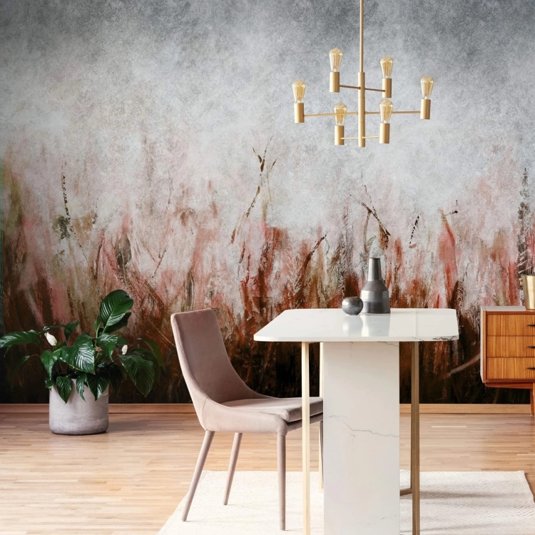 Łąka na betonowym tle fototapeta na wymiar indywidualny