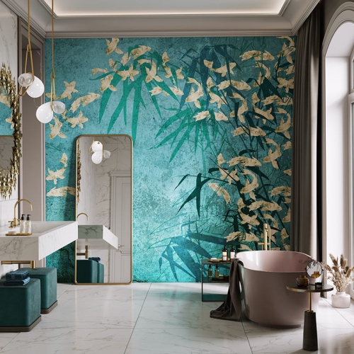 Złote rybki oryginalna fototapeta ścienna Wonderwall Studio Asagi