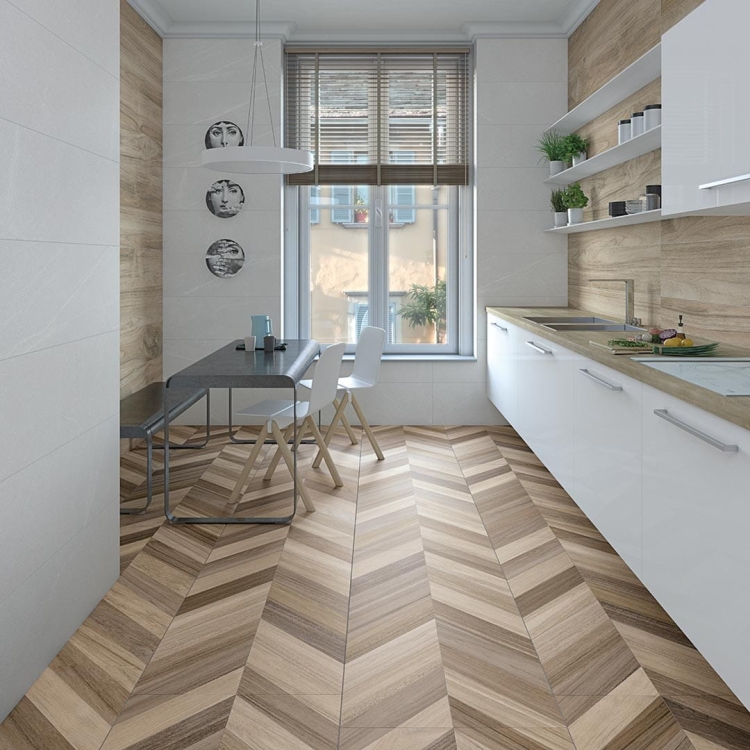 Vives Belice Agadir-R Multicolor dekoracyjny gres szewron drewnopodobny