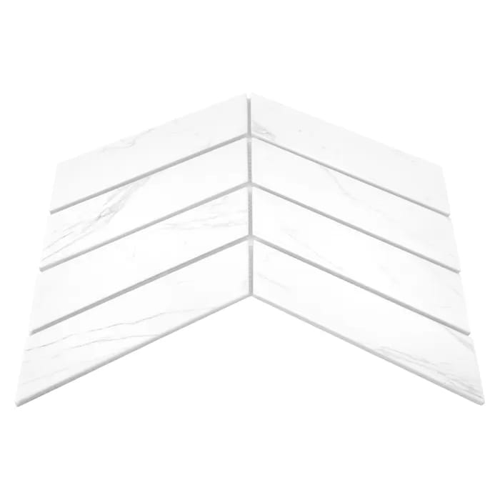 Royal Chevron Carrara Matt marmurowa mozaika jodełka uniwersalna szewrony