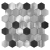 Allumi Grey Hexagon Mix 48 aluminiowa mozaika ścienna srebrne heksagony
