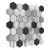 Allumi Grey Hexagon Mix 48 aluminiowa mozaika ścienna srebrne heksagony