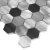 Allumi Grey Hexagon Mix 48 aluminiowa mozaika ścienna srebrne heksagony